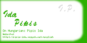 ida pipis business card